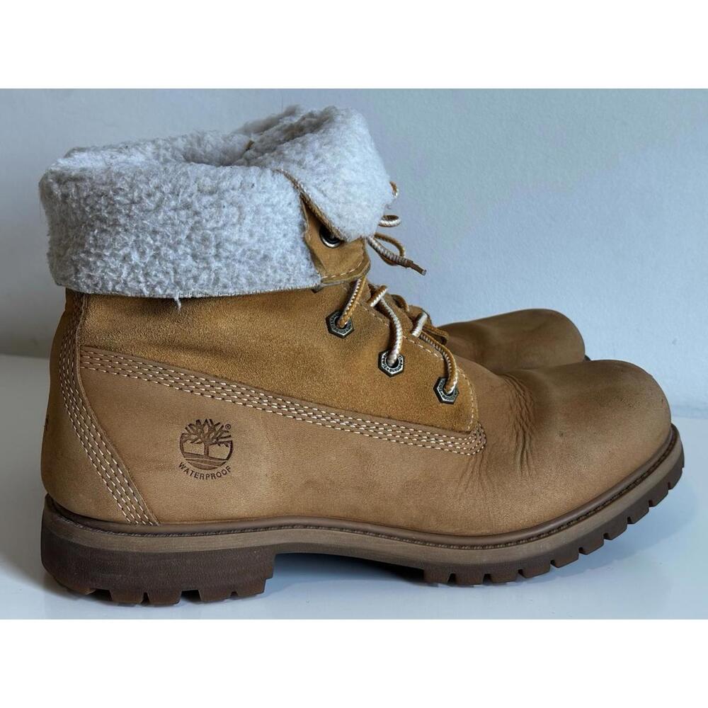 Timberland 8329R Women’s Leather Fold-Down Combat Boots Size 8